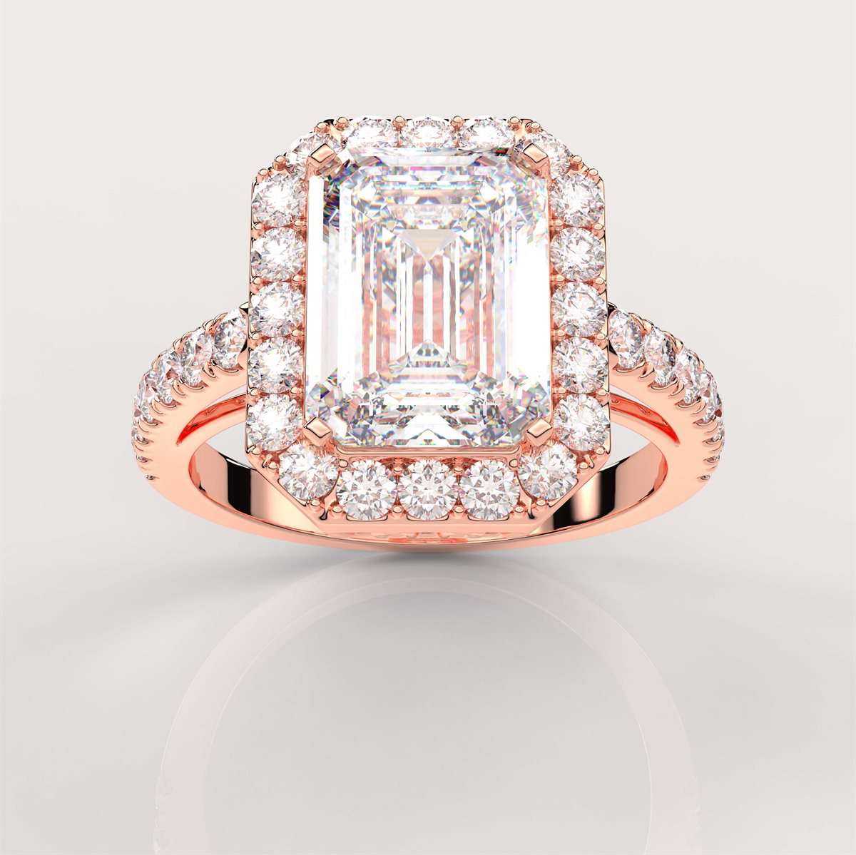 An Enchanting Encircled Engagement Ring with IGI Certified Lab Grown Diamond