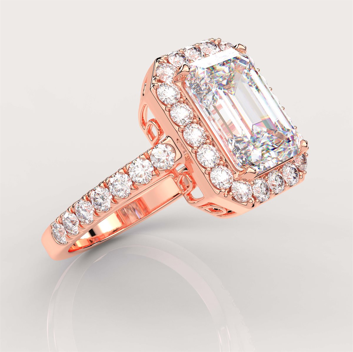 An Enchanting Encircled Engagement Ring with IGI Certified Lab Grown Diamond