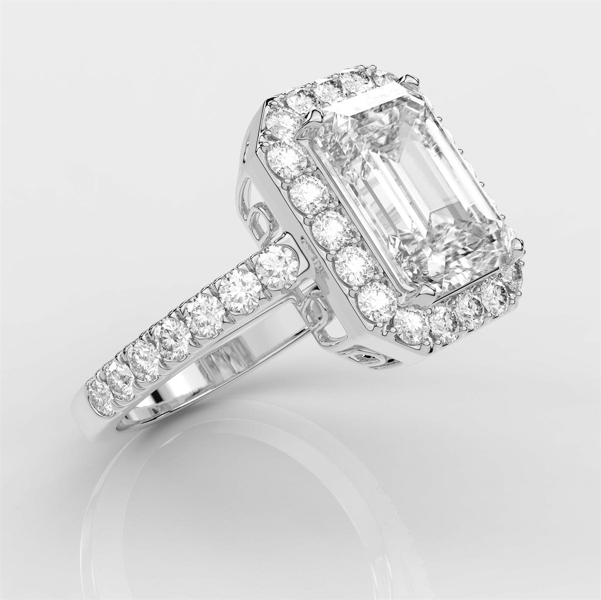 An Enchanting Encircled Engagement Ring with IGI Certified Lab Grown Diamond