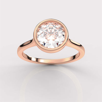 Dainty Bezel Engagement Ring with IGI Certified Lab Grown Diamond