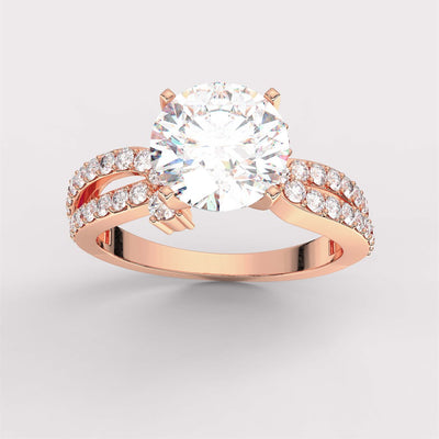 Diamond Dainty  Bow Engagement Ring with IGI Certified Lab Grown Diamond