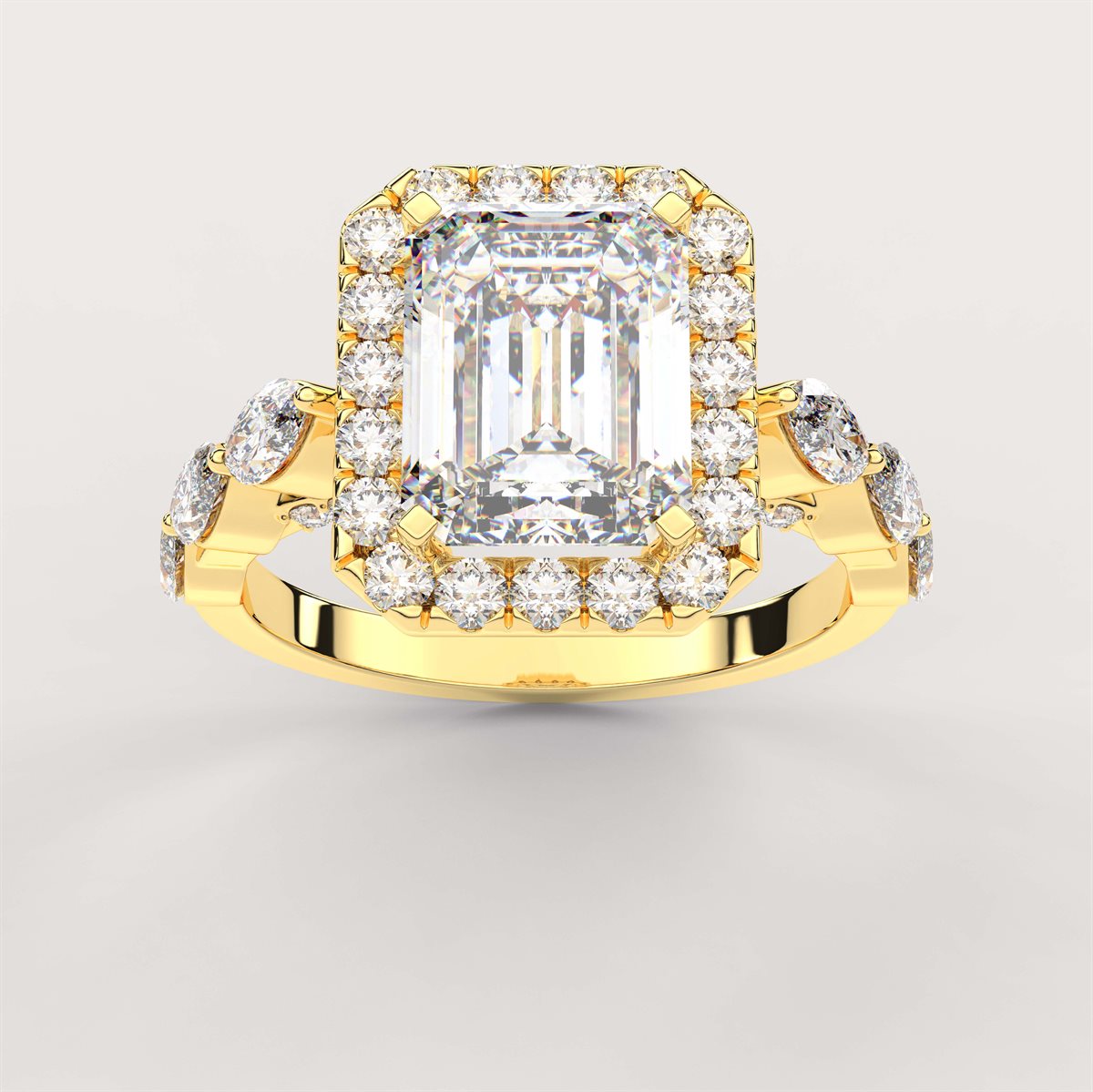 Elegant Diamond Halo Engagement Ring with Marquise Accents






 with IGI Certified Lab Grown Diamond