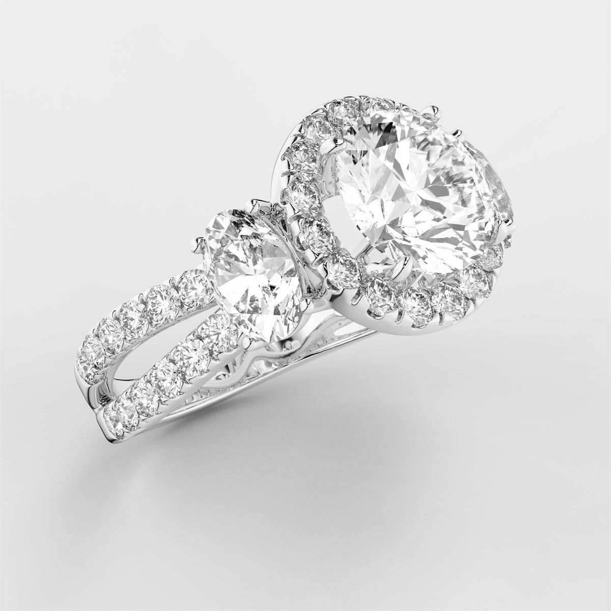 Split Shank Diamond Engagement Ring with IGI Certified Lab Grown Diamond