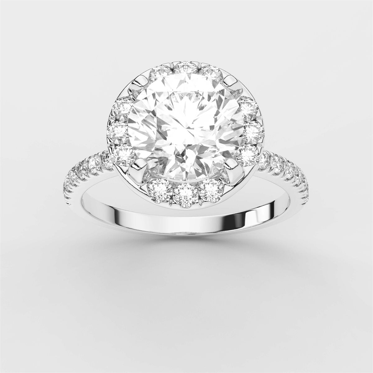 Diamond Hidden Halo Engagement Ring with IGI Certified Lab Grown Diamond