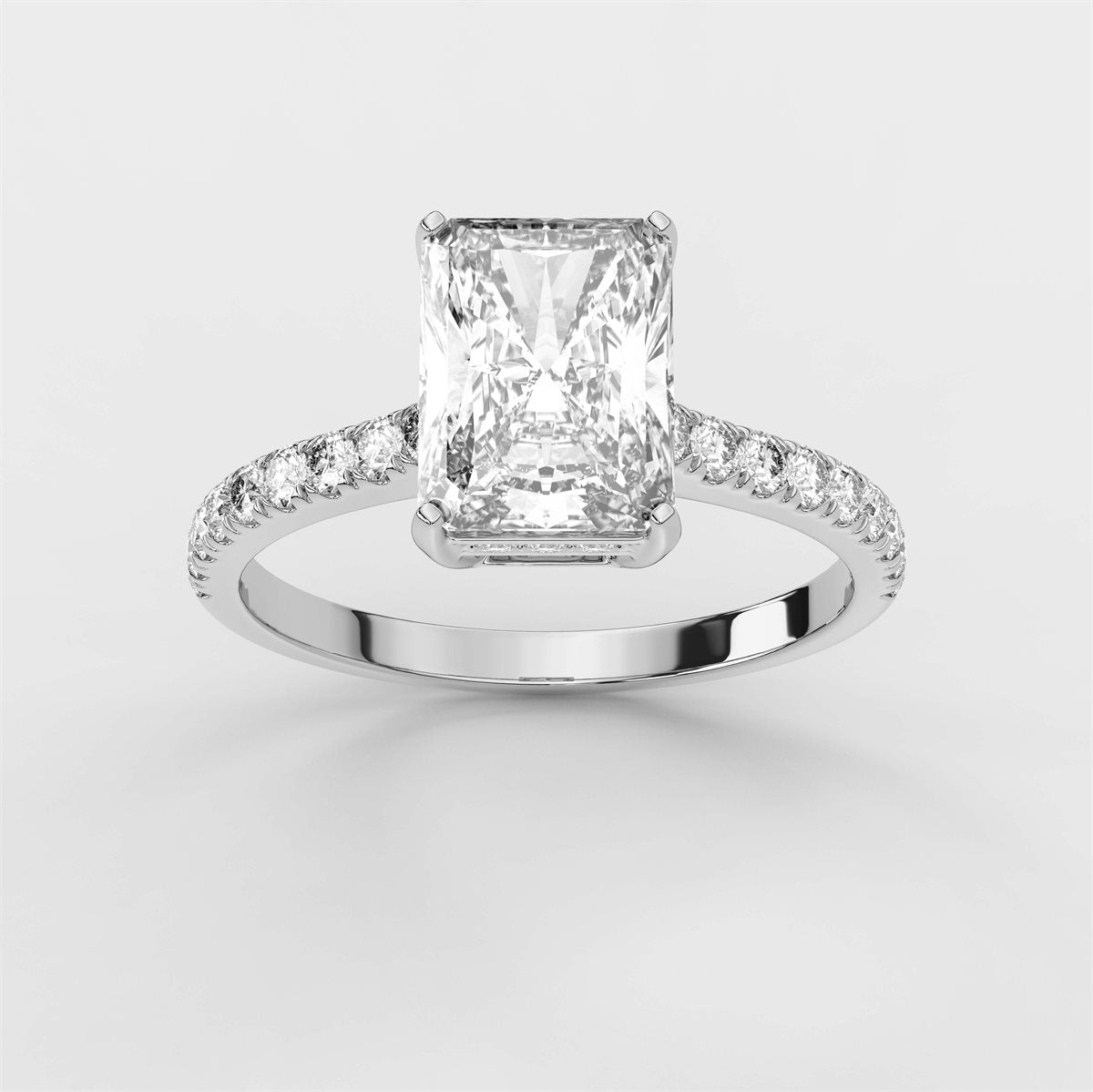 Diamond Hidden Halo Engagement Ring with IGI Certified Lab Grown Diamond